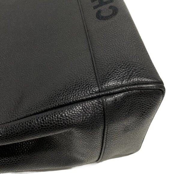 Auth CHANEL - A08045/X01019 Black Calfskin Shoulder Bag Gold hardware - Picture 5 of 16